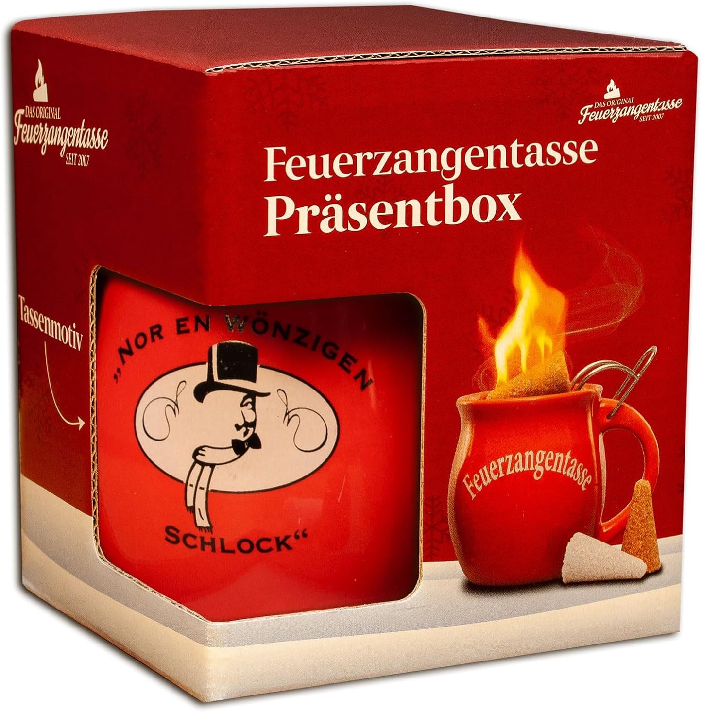 Feuerzangentasse Präsentbox, Rot / Rühmann Schlock