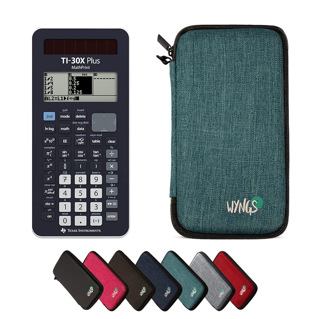 Taschenrechner TI-30X Plus mit Schutzhülle, Türkis