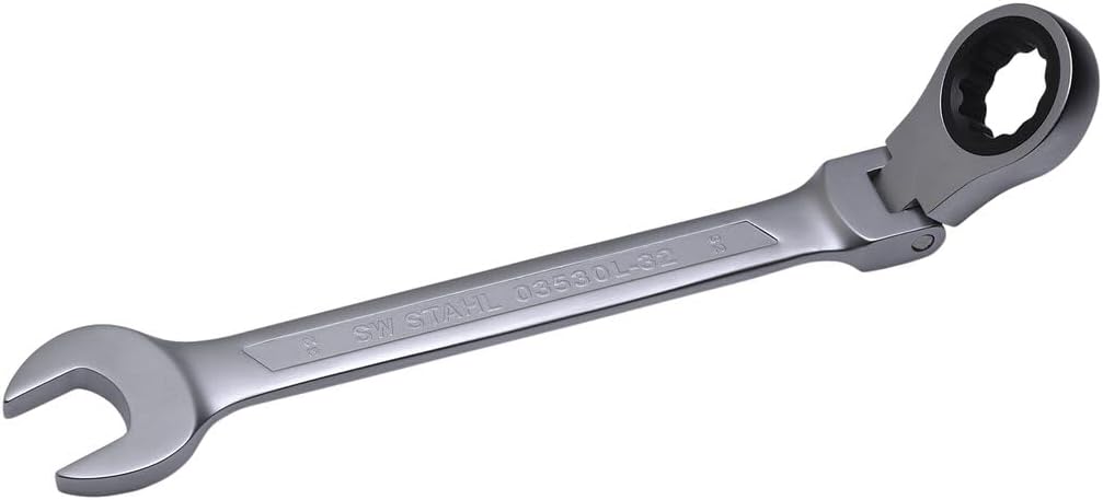 Gabelringratschenschlüssel mit Gelenk 32 mm