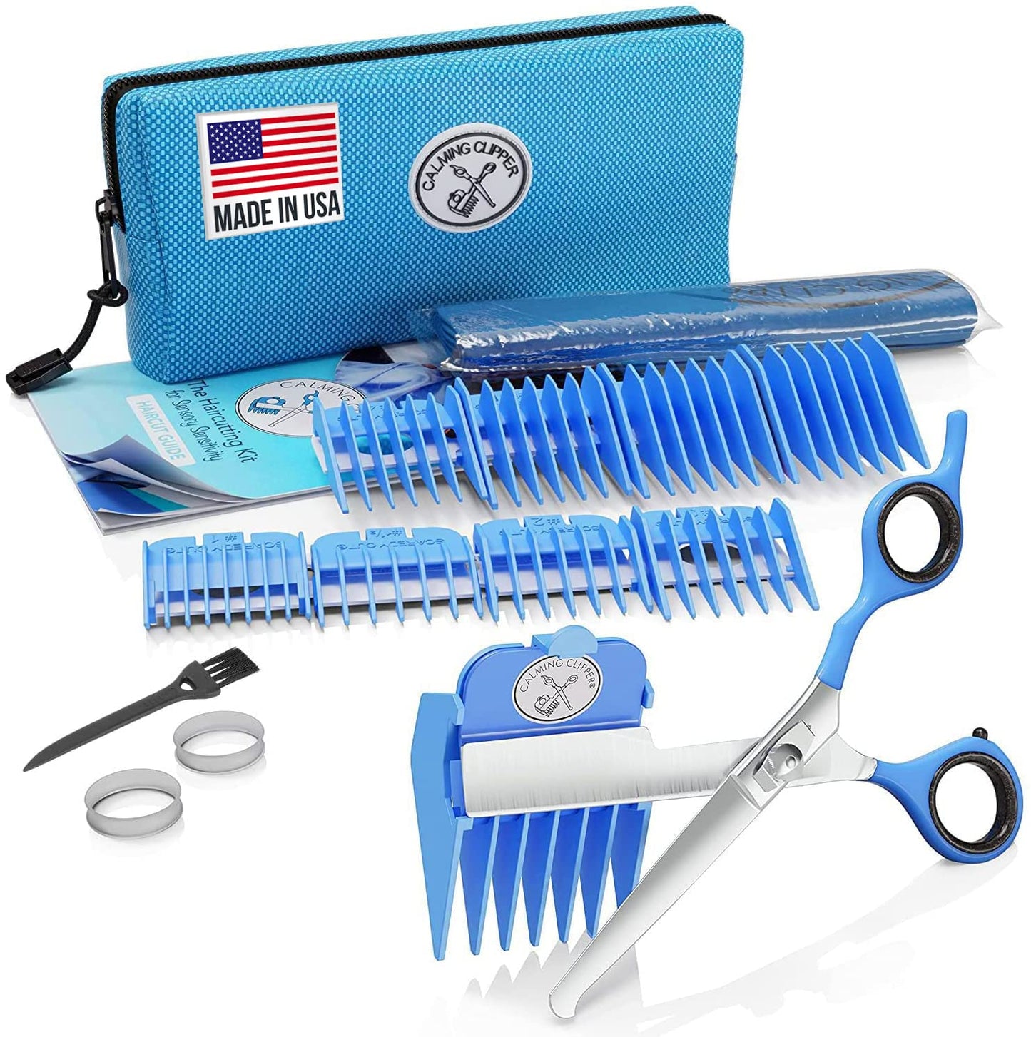 Haarschneide-Set, Blau Rechtshändig