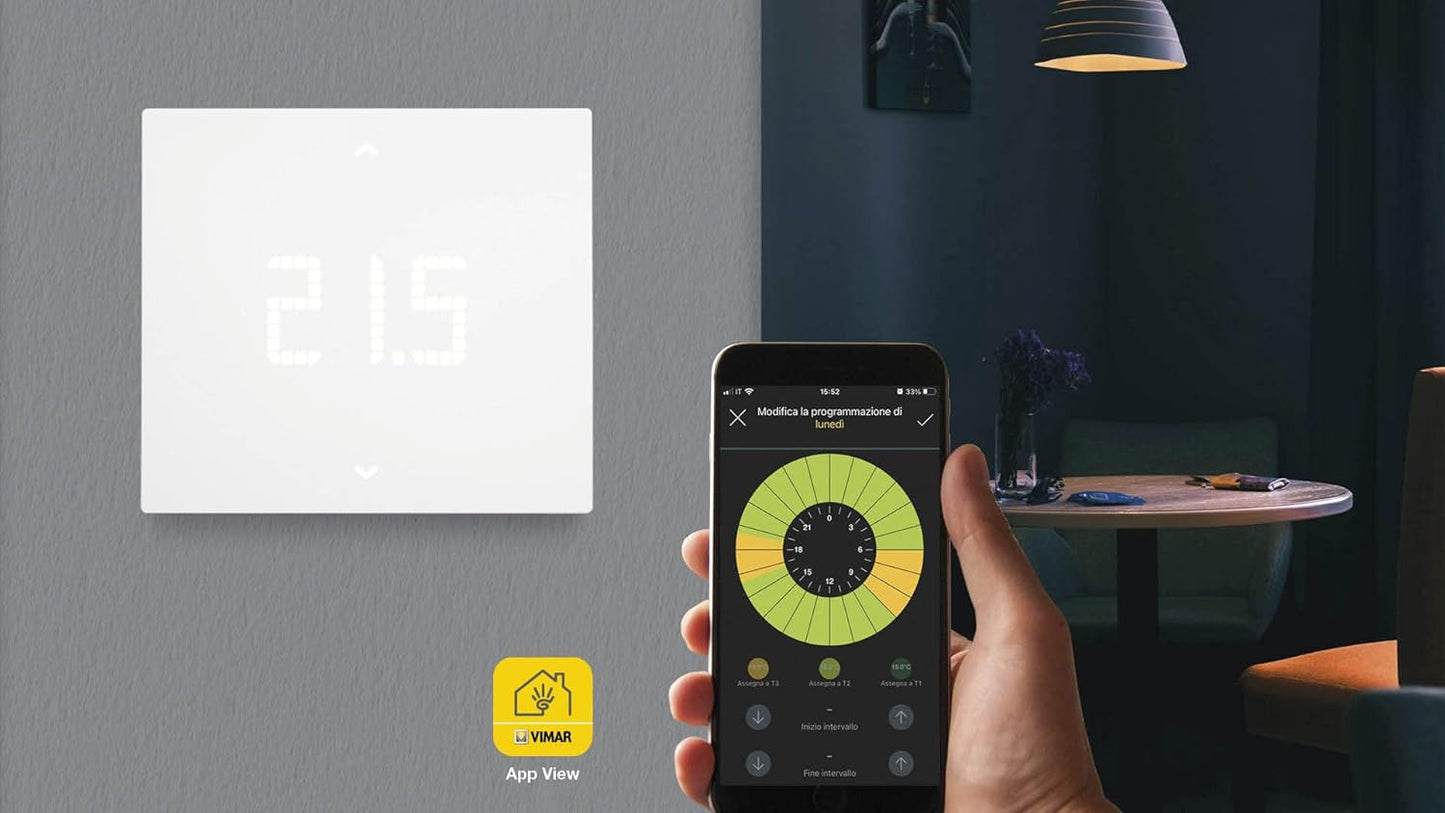 Smart Thermostat mit Steuerung über App, Weiss|WiFi