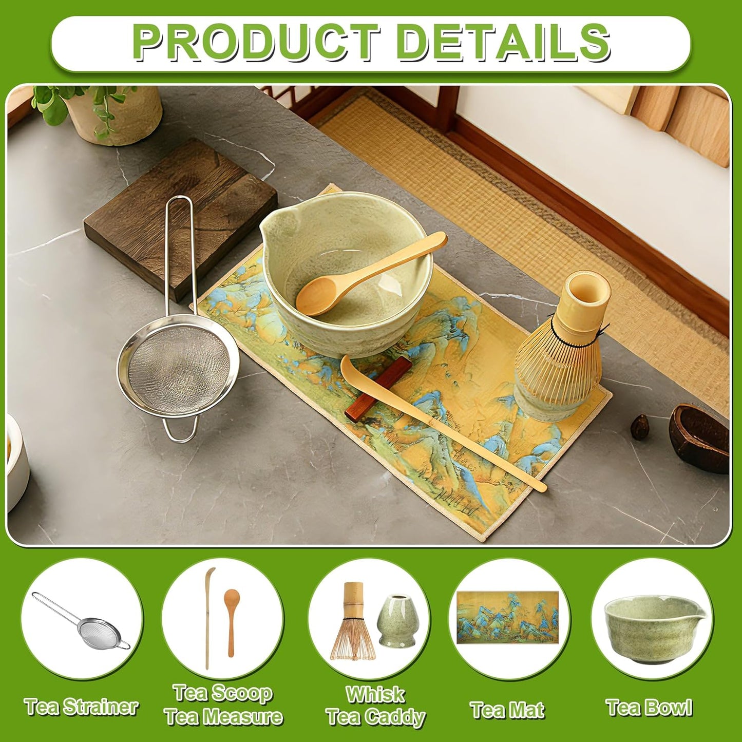 Matcha Teezeremonie-Set (7-teilig)