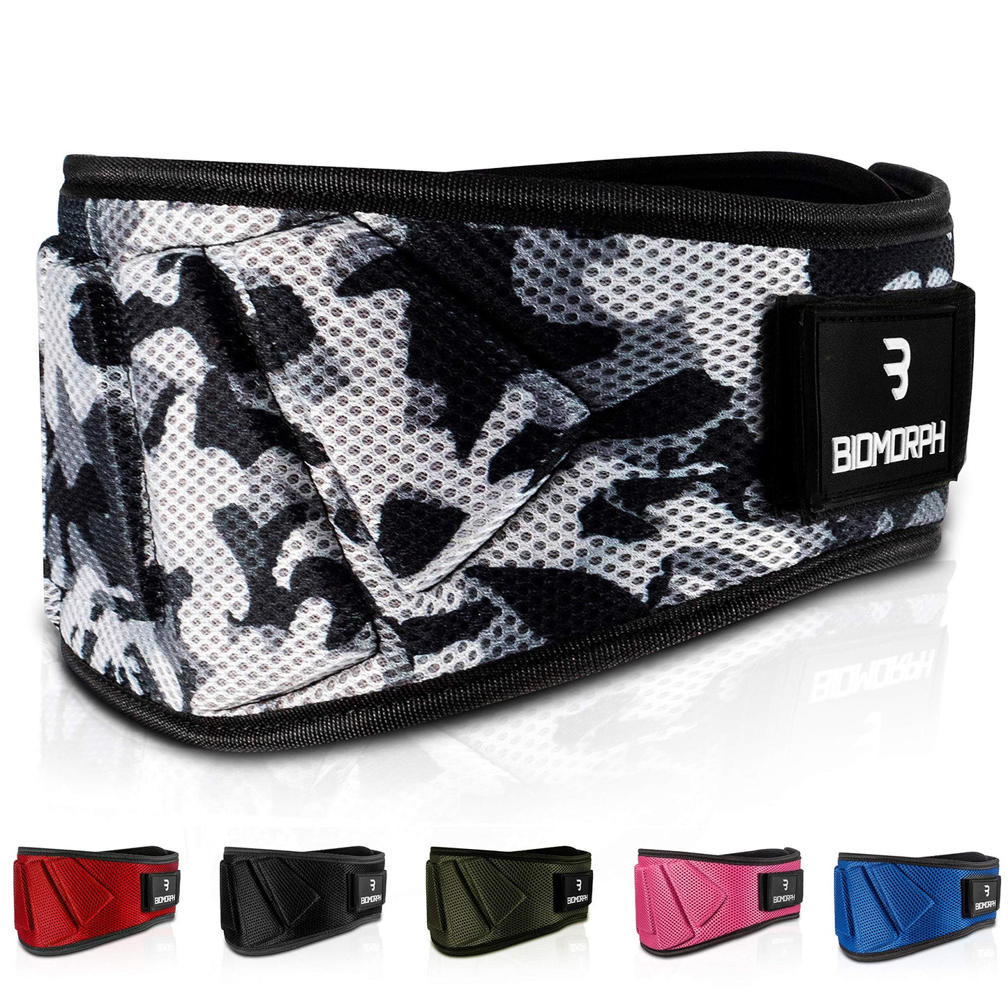 Gewichthebergürtel für Krafttraining & Powerlifting, Military Camo S - 80cm