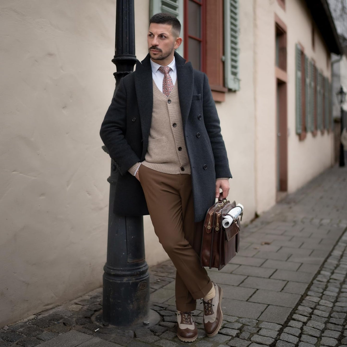 Aktentasche mit Laptopfach, Braun