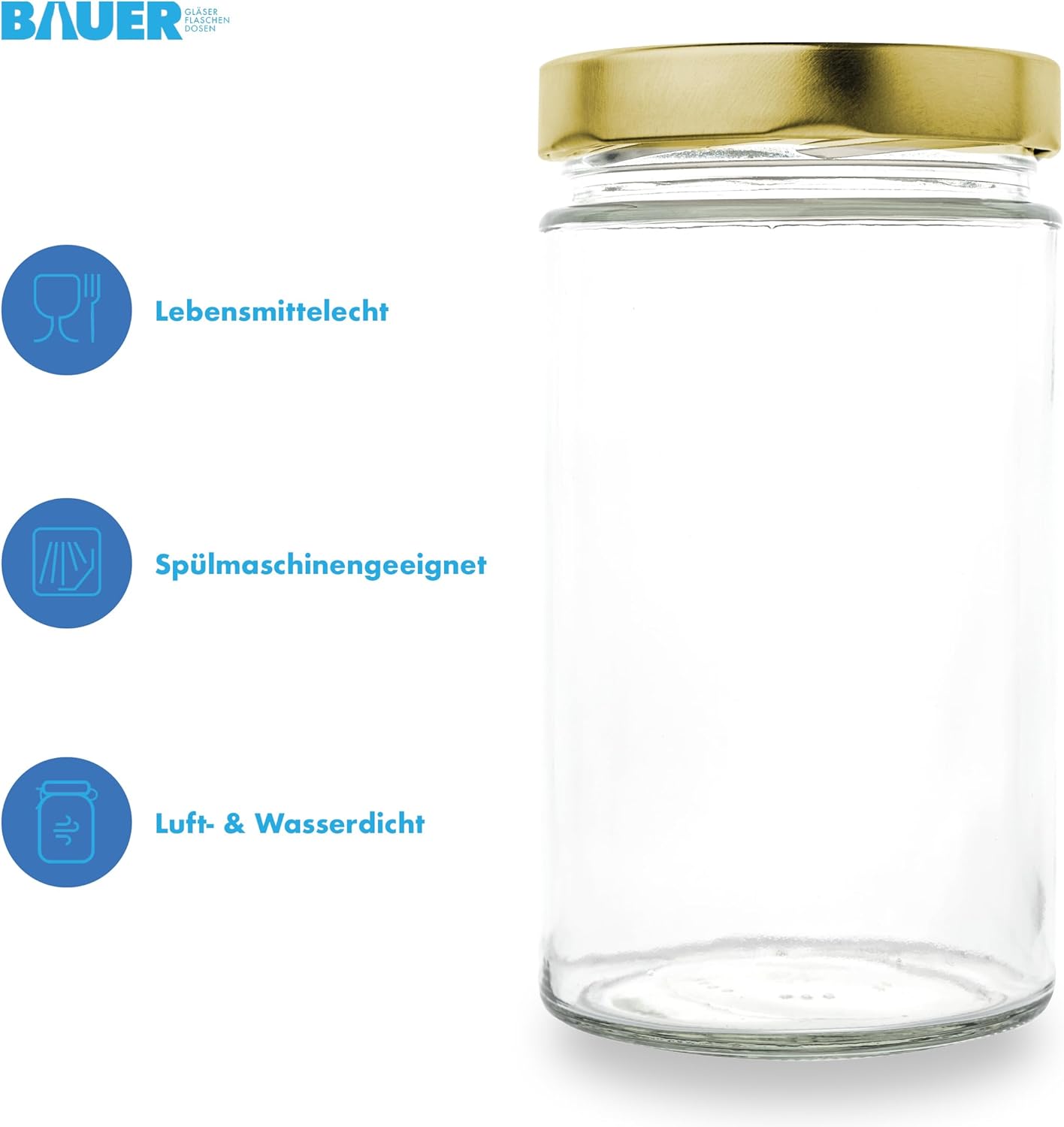 6er Set Gewürzgläser, 154ml x 6 Stück