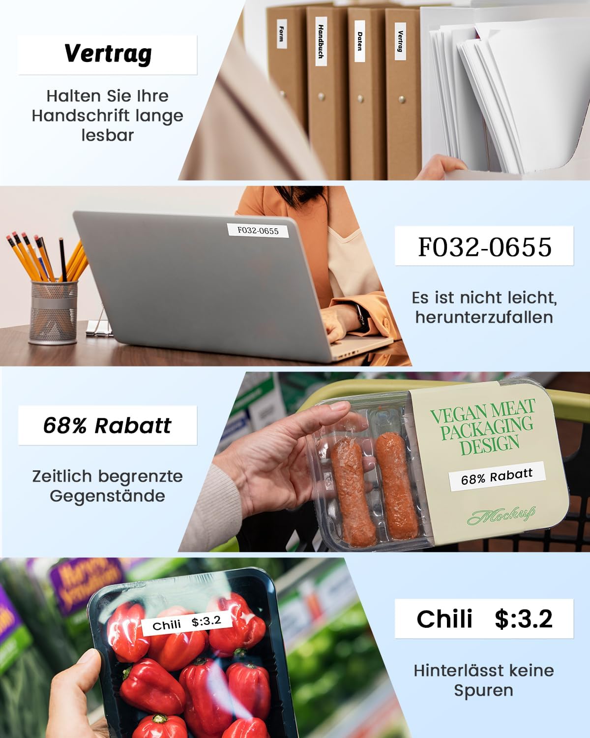 5er-Pack Ersatzband (12mm) für Beschriftungsgerät, 12mm Ersatz für Schriftband Brother P-touch Bänder 12mm Tze Aze 231 TZ-231 (Packung mit 5)