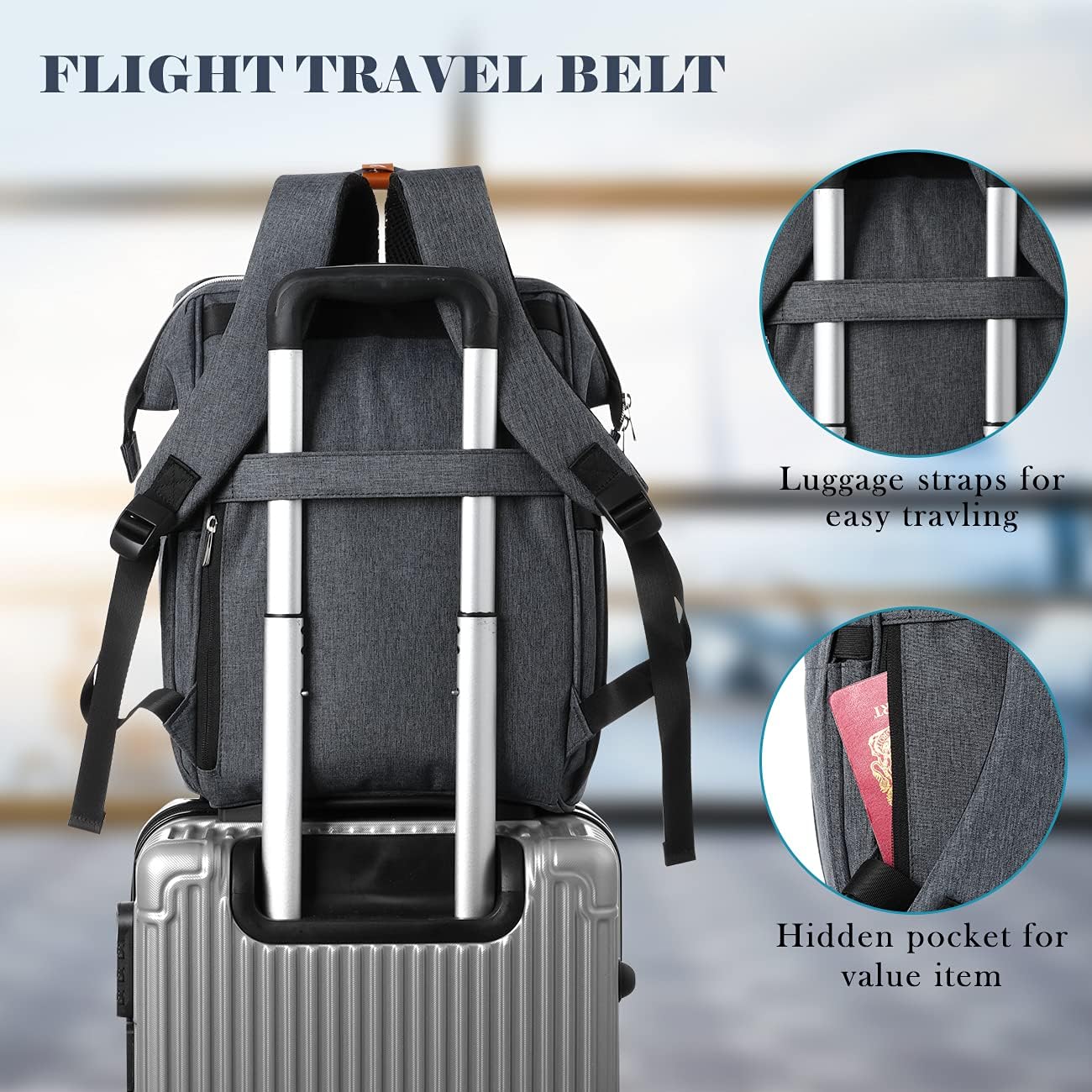 Rucksack mit Laptopfach & USB-Anschluss, S41-darkgrayfits / 15.6inch laptop