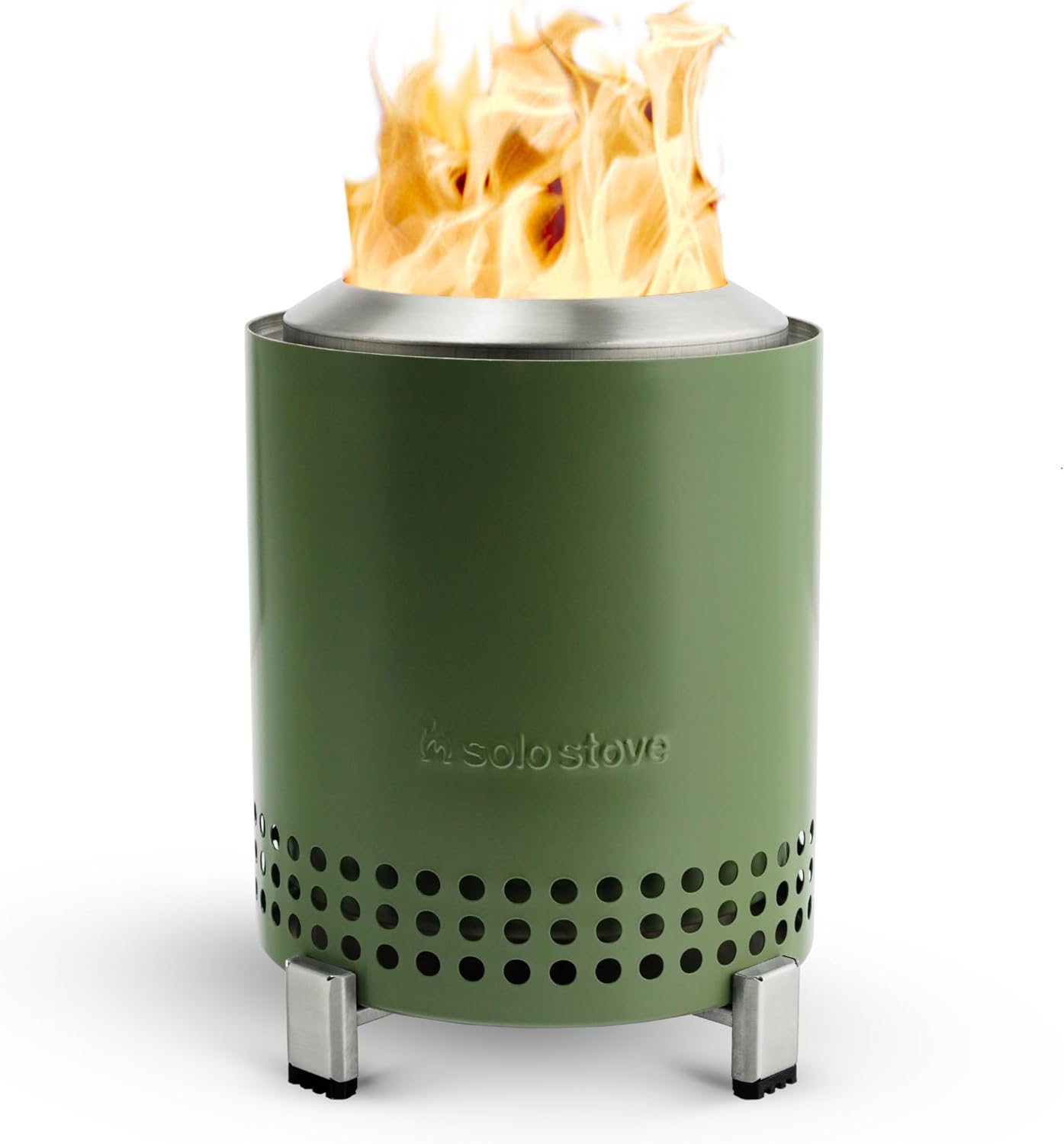 Tisch-Feuerstelle mit Ständer, Mesa Tief Olive