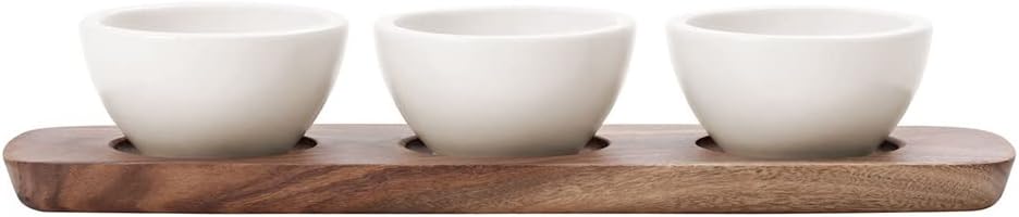 Artesano Dip-Schälchen-Set mit Servierplatte (4-tlg.), Dip-Schälchen Set, 4-tlg.
