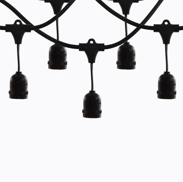 Outdoor-Lichterkette, Schwarz 10M