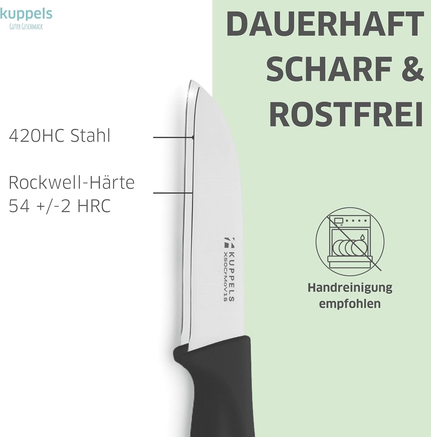Kitchen Line Küchenmesserset, Schwarz