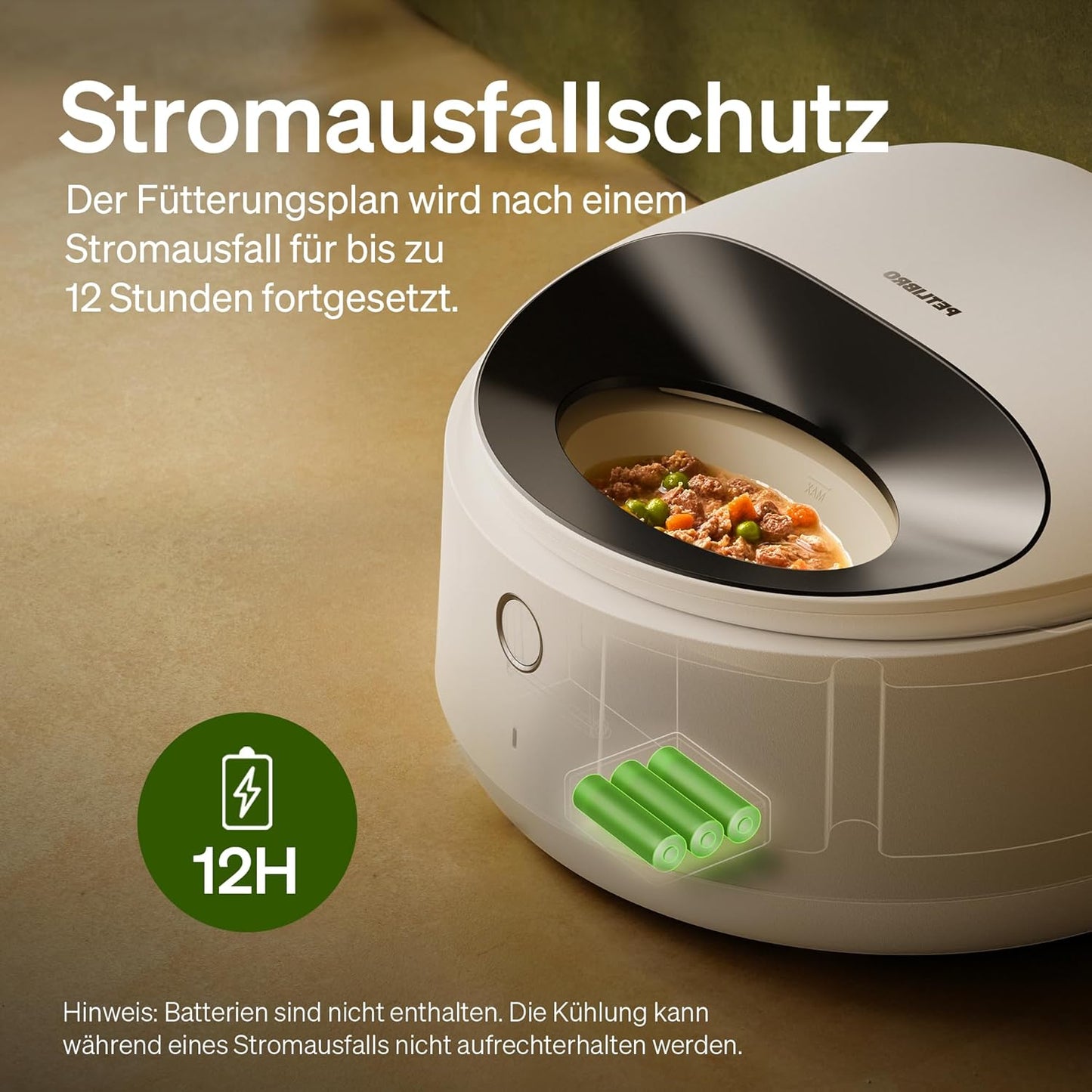 Futterautomat für Katzen, Weiß