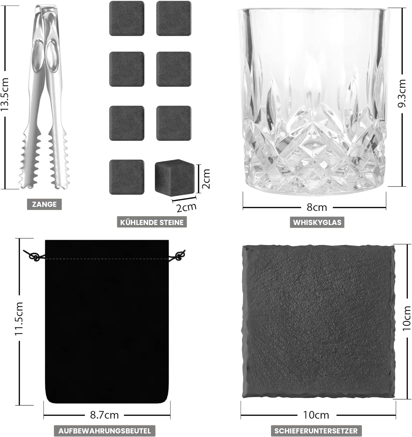 Whisky Gläser Geschenkset, 2er Set