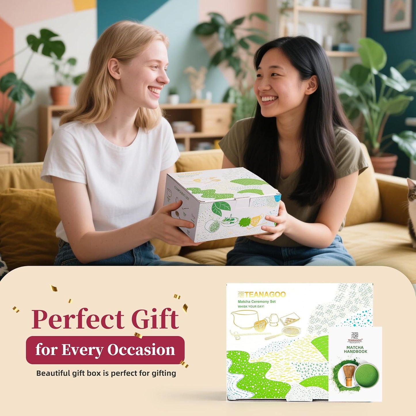 7-teiliges Matcha-Set, 7Stück/Set, Schüssel mit Ausgießer Pink