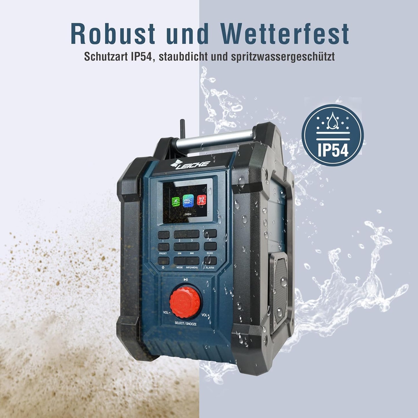 Baustellenradio mit DAB+ und Bluetooth