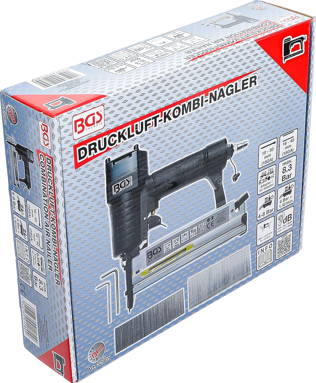Druckluft-Kombi-Nagler 32801