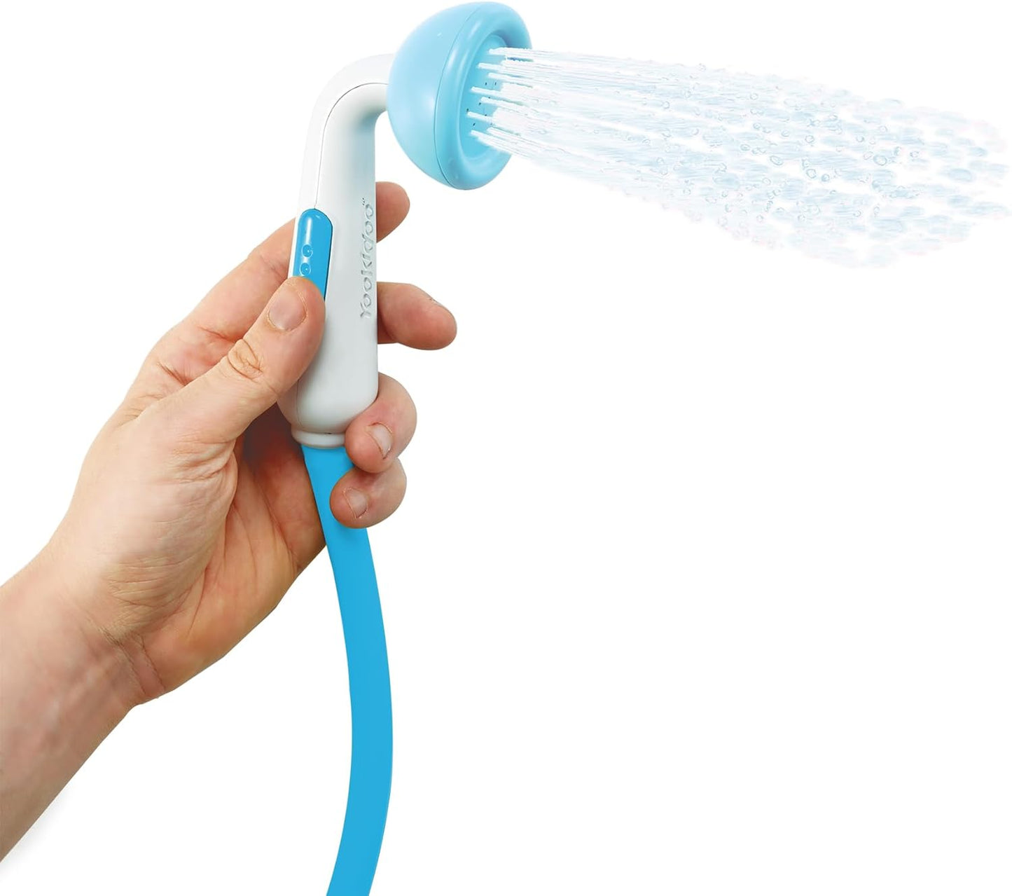 Baby-Duschkopf mit Elefanten-Wasserpumpe, Blau und Dunkelblau