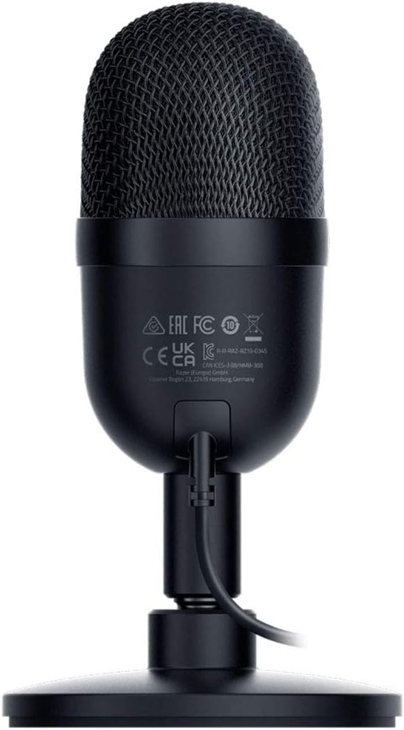 USB Kondensatormikrofon für Streaming und Gaming, Schwarz Seiren Mini