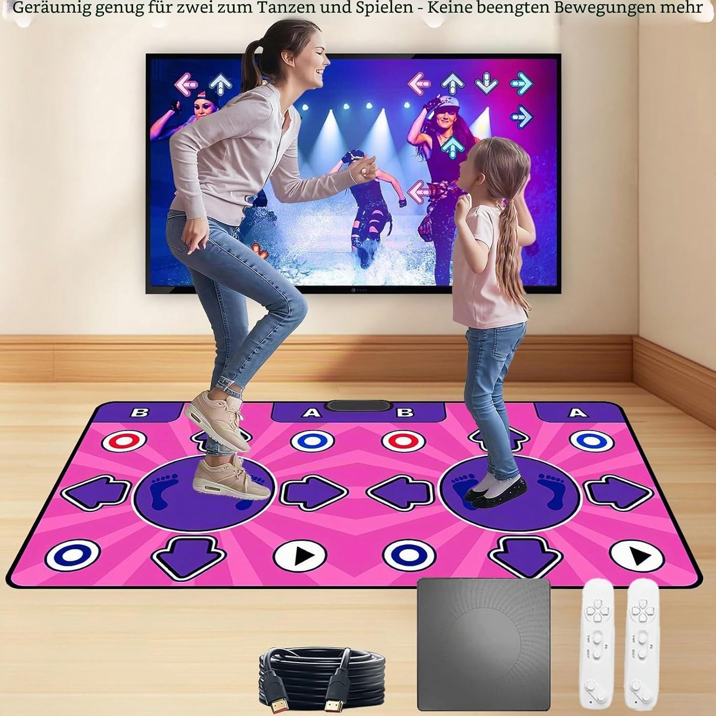 Tanzmatte mit 2 Controllern