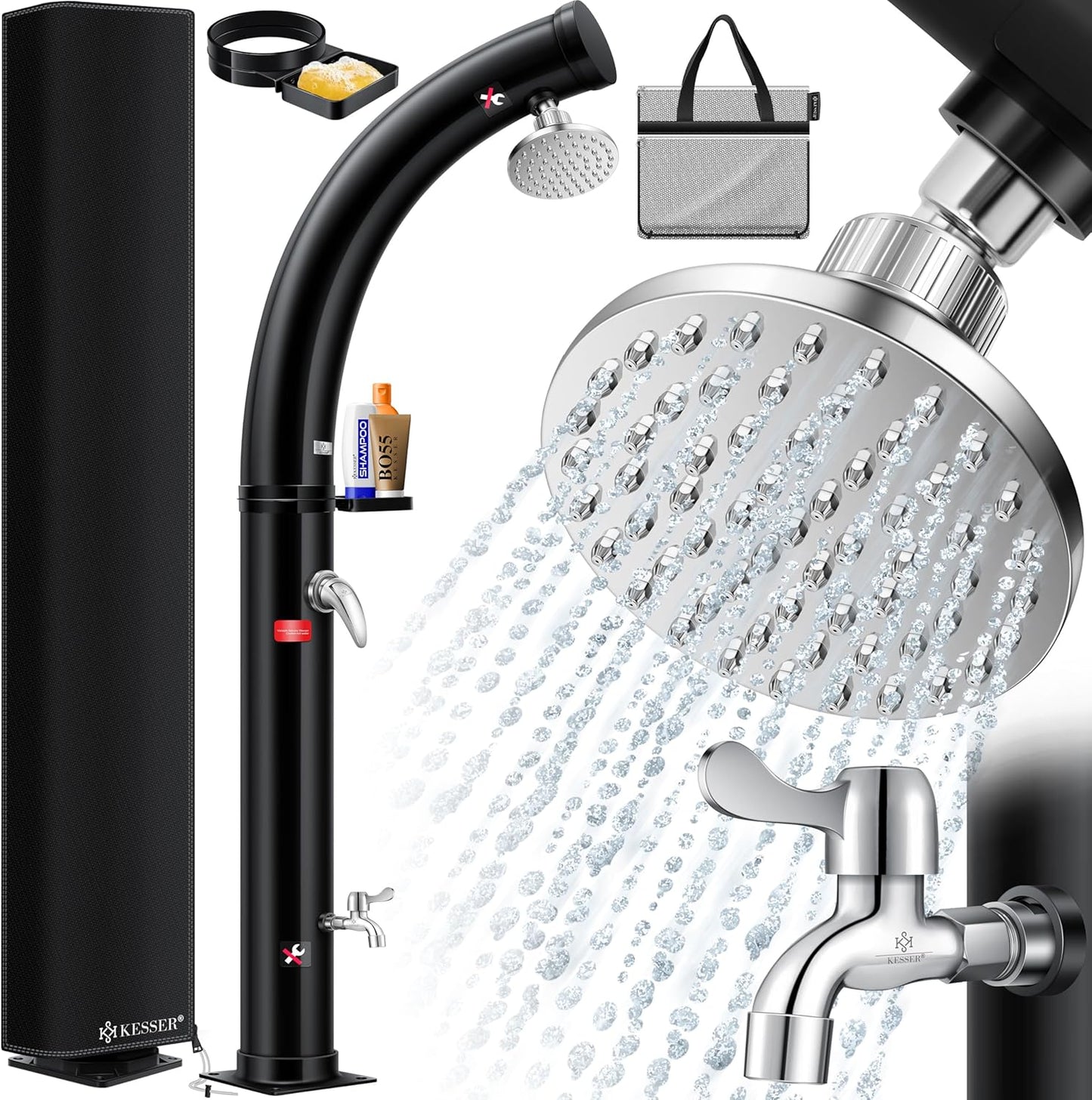 Solar Gartendusche, 35 Liter ; Schwarz