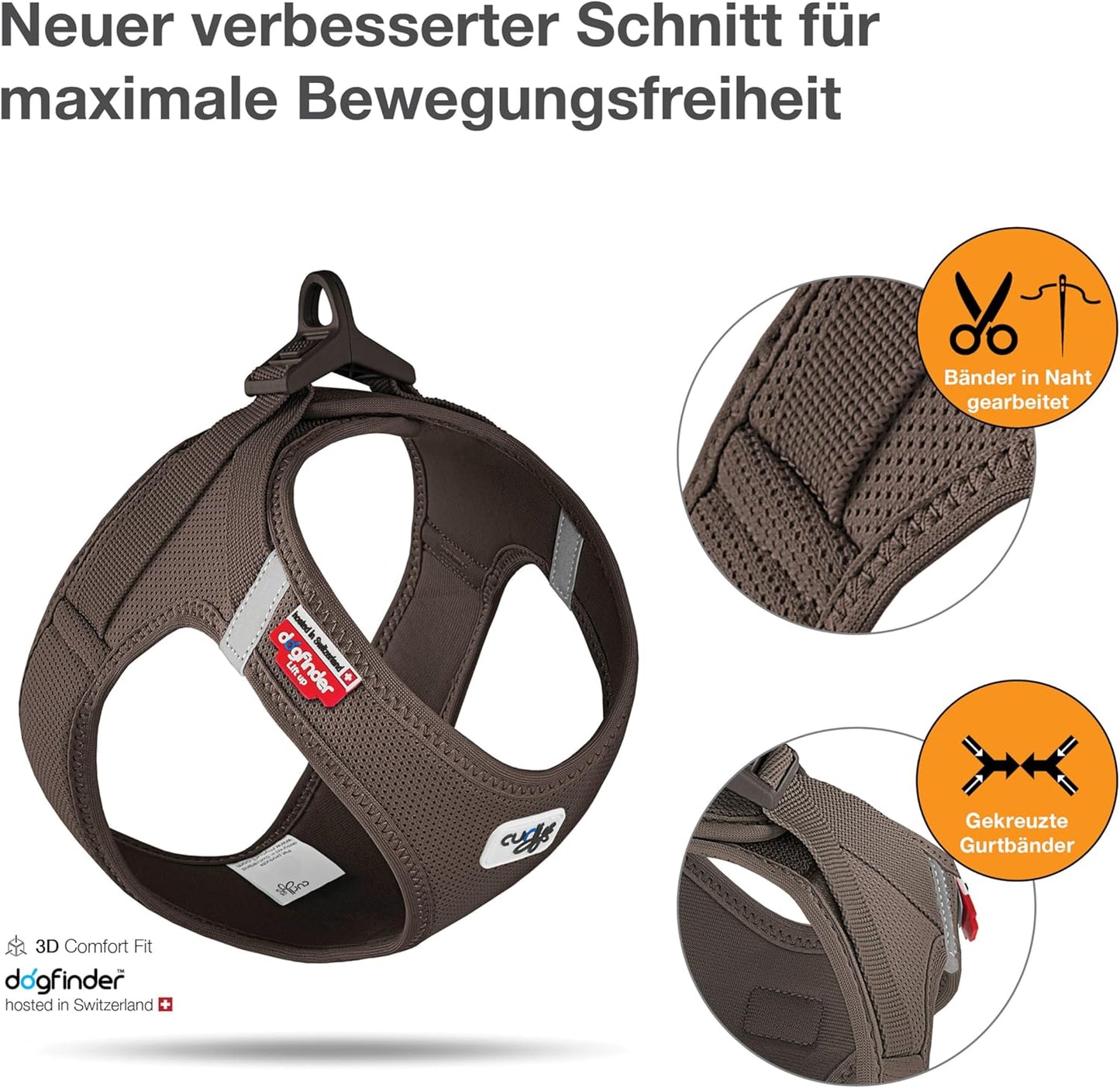 Vest Harness Clasp Hundegeschirr, Brown Medium Einfarbig