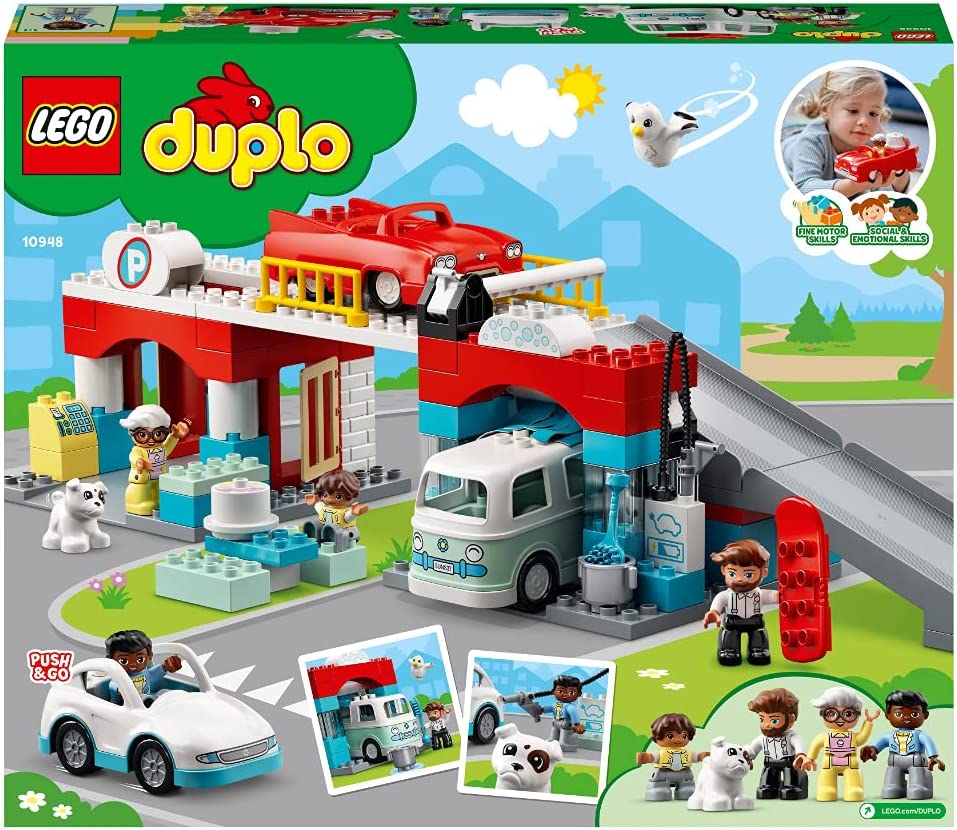 10948 DUPLO Parkhaus mit Autowaschanlage, Konstruktionsspielzeug, Single Standard Verpackung