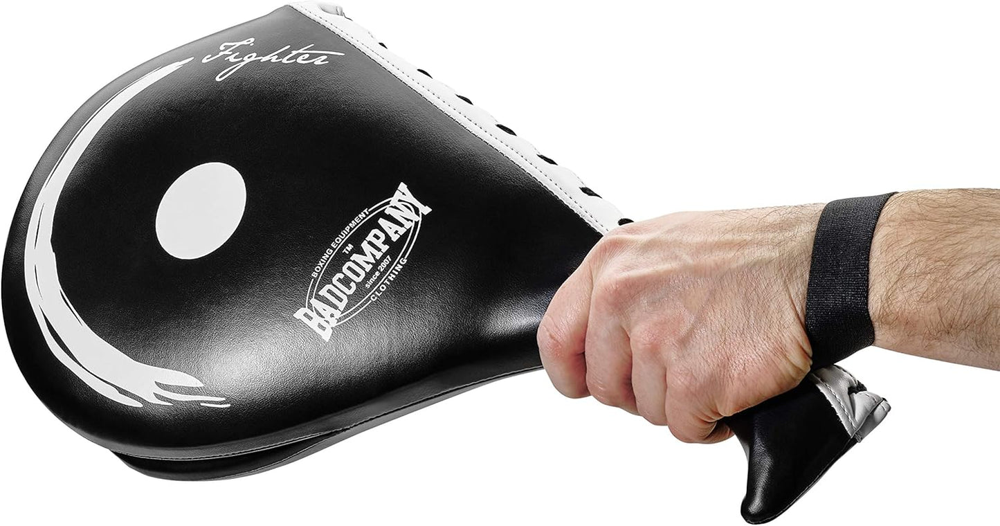 Kunstleder Taekwondo Tritt-Handpratze, schwarz-weiß