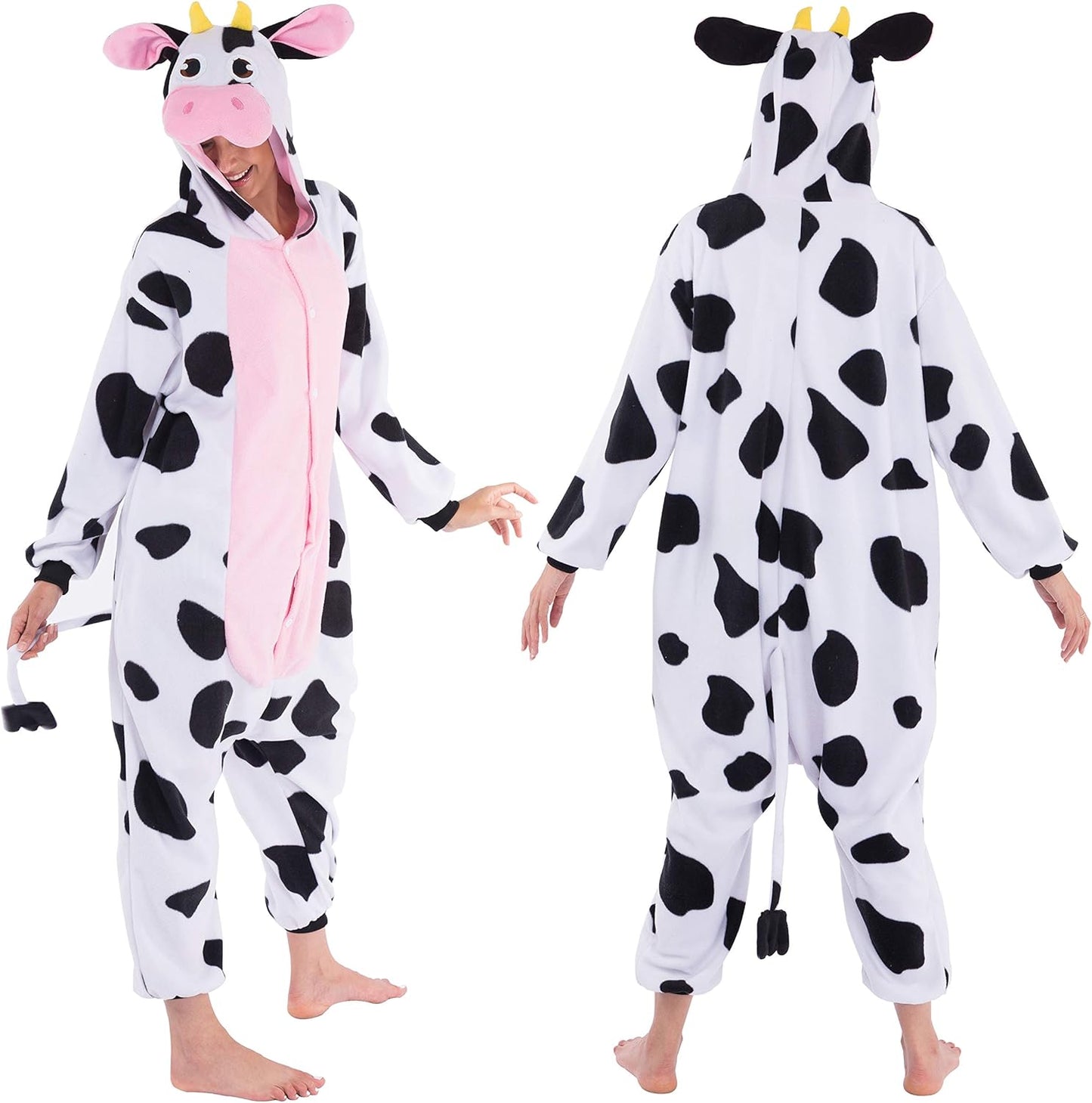 Kuh Tierkostüm Jumpsuit für Erwachsene, M Multicolor