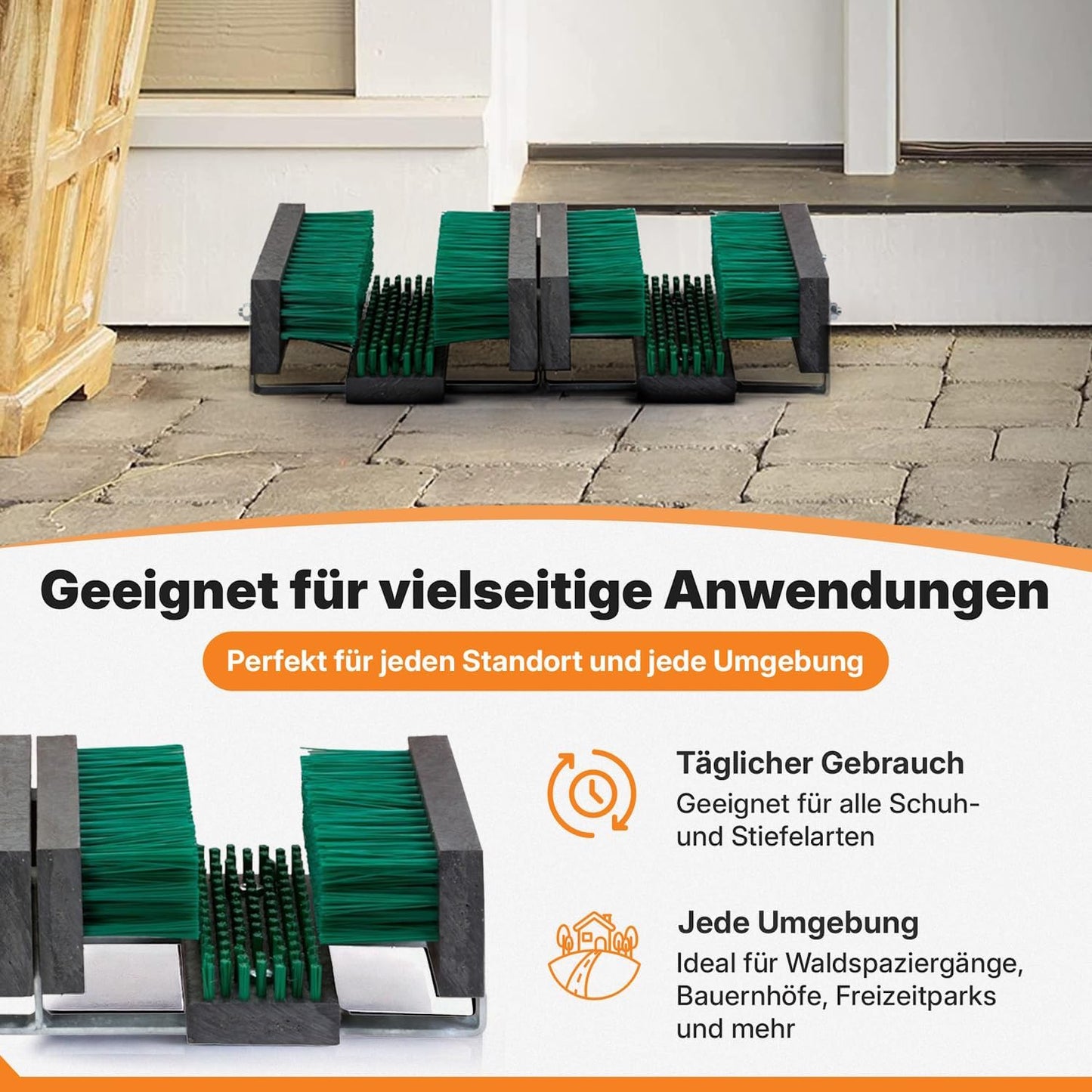 Robuster Schuhabstreifer, 60x30cm Grün