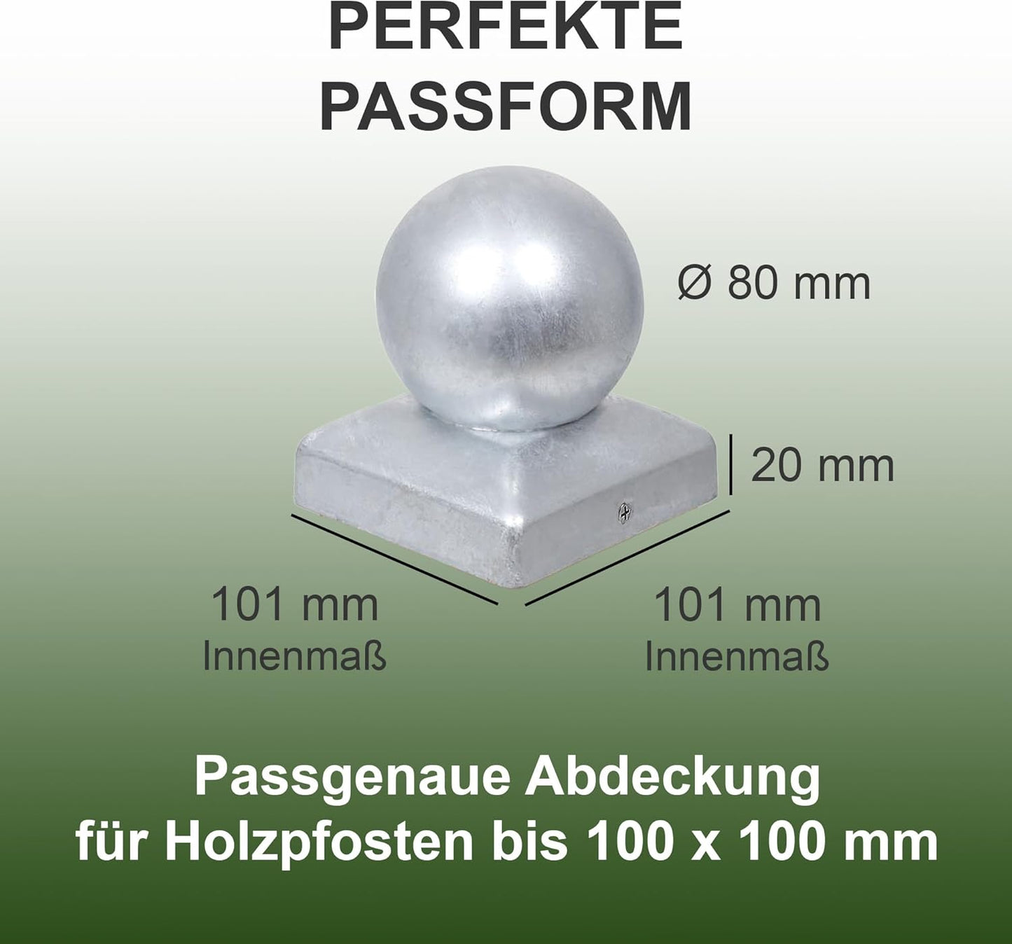 10er-Set Pfostenkappen, 10 Stück (1er Pack)|101 X 101 Mm