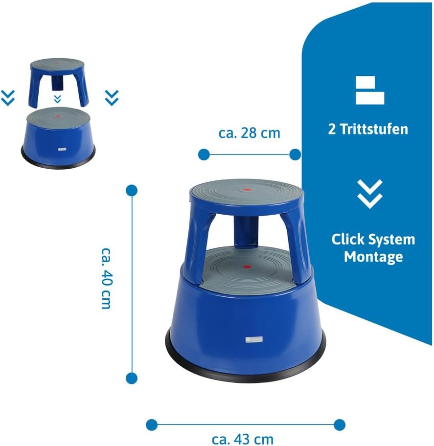 Rollhocker, Blau