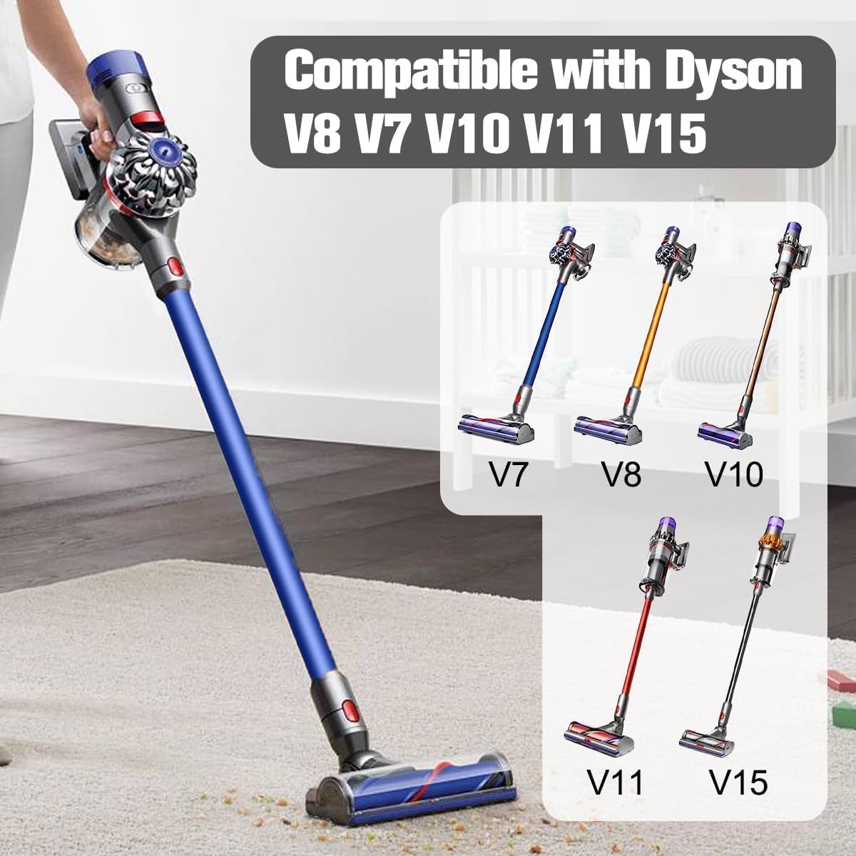Staubsauger-Verlängerungsstange für Dyson, Blau