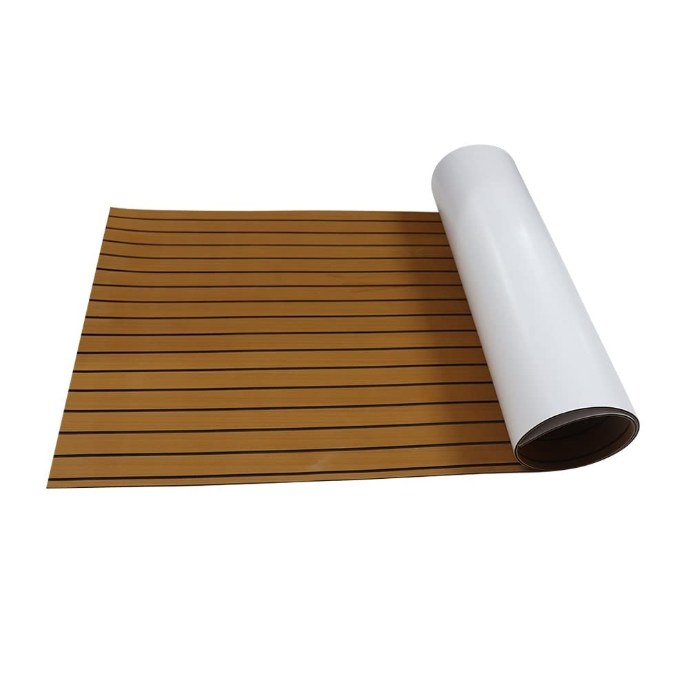 Rutschfeste Matte, 90 x 240 cm, braun mit schwarzen Streifen