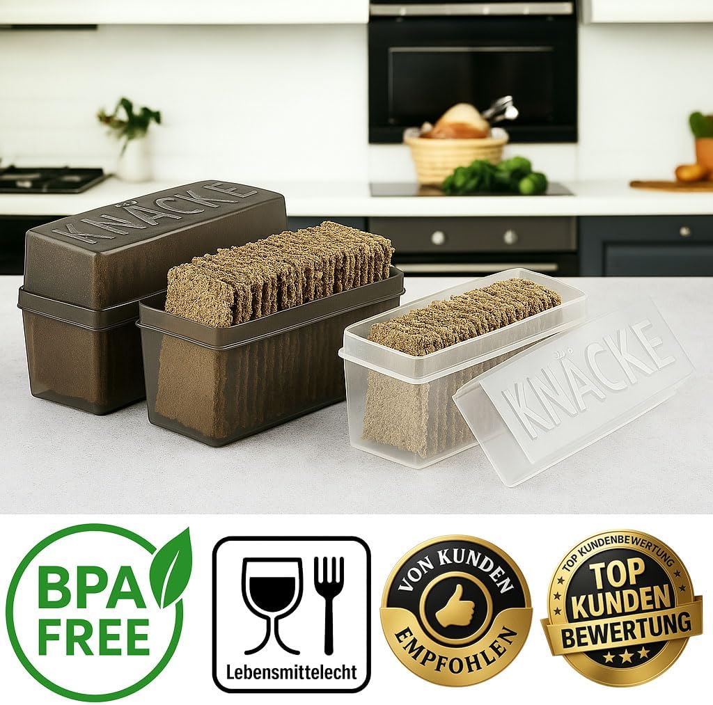 2er-Set Knäckebrot-Aufbewahrungsbox, 2 Stück - Mix