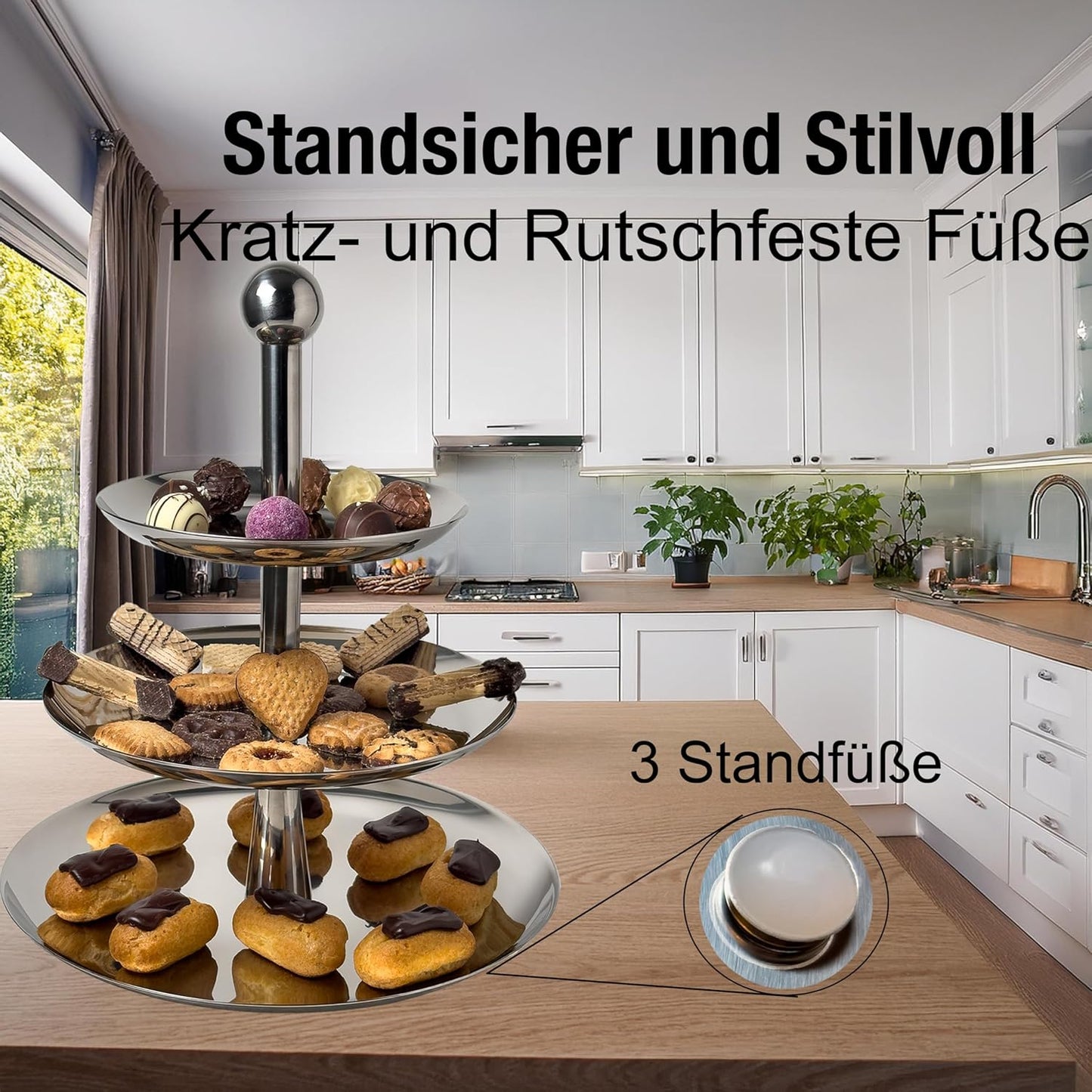 3-stufige Etagere für Desserts & Obst