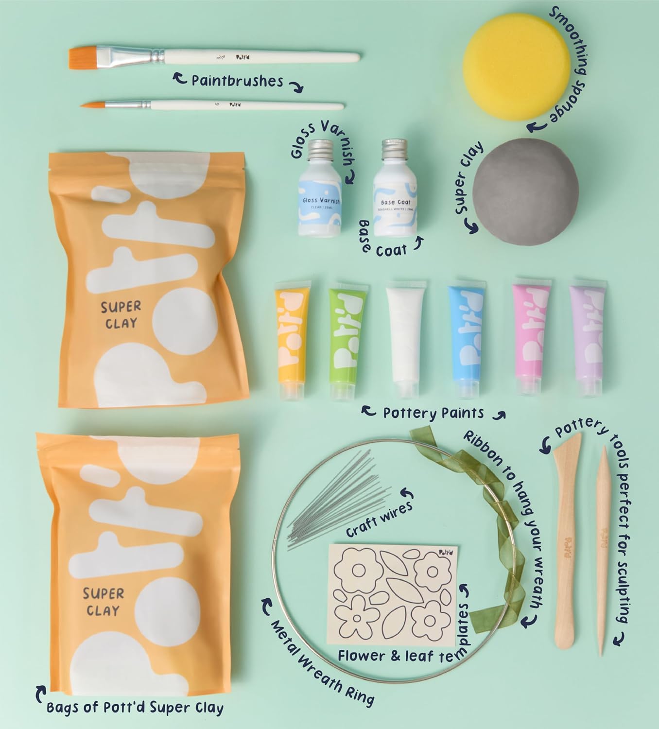 Mini-Töpfer-Set Blütenkranz, Blütenkranz