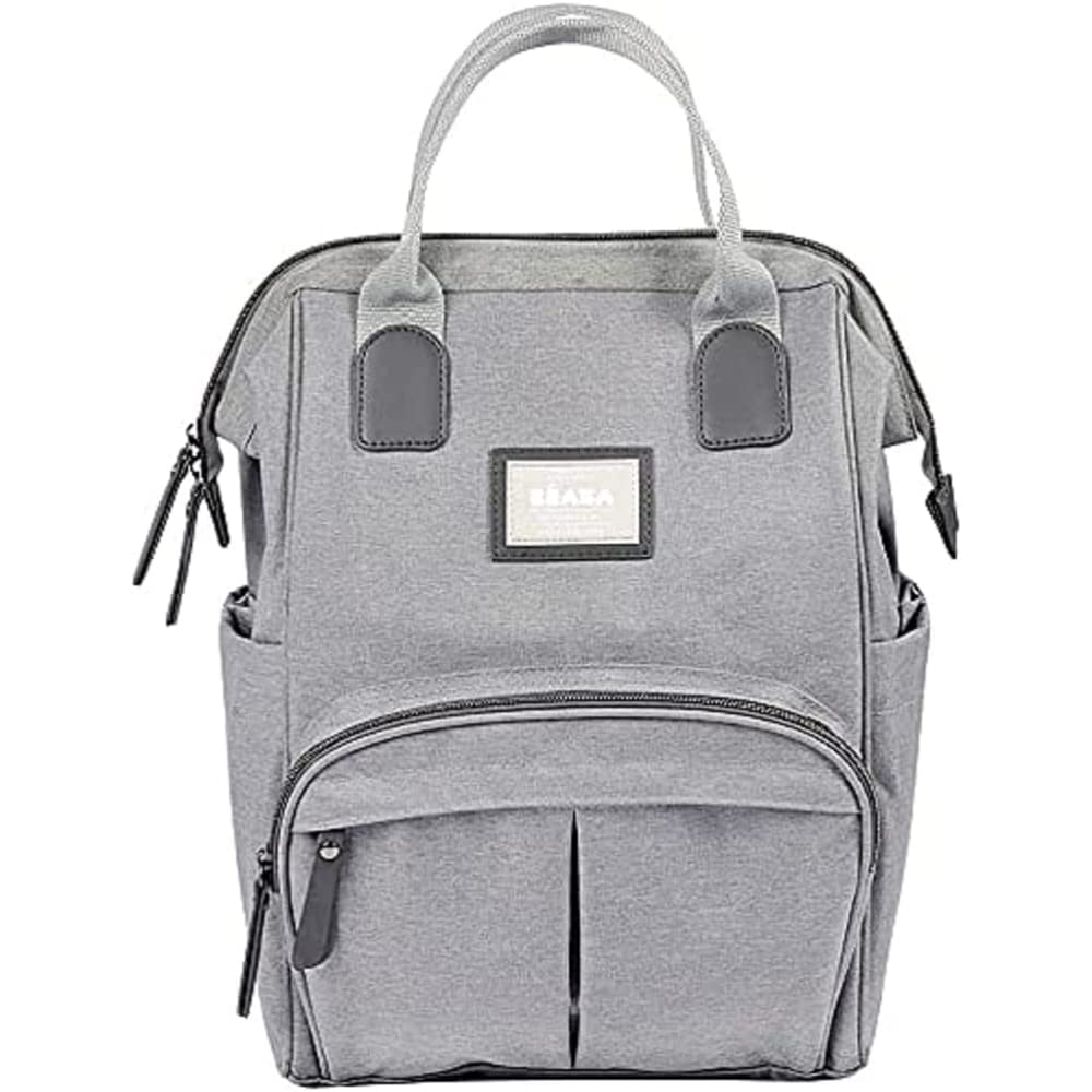 Wickelrucksack für Babys mit Wickelunterlage, Graumeliert