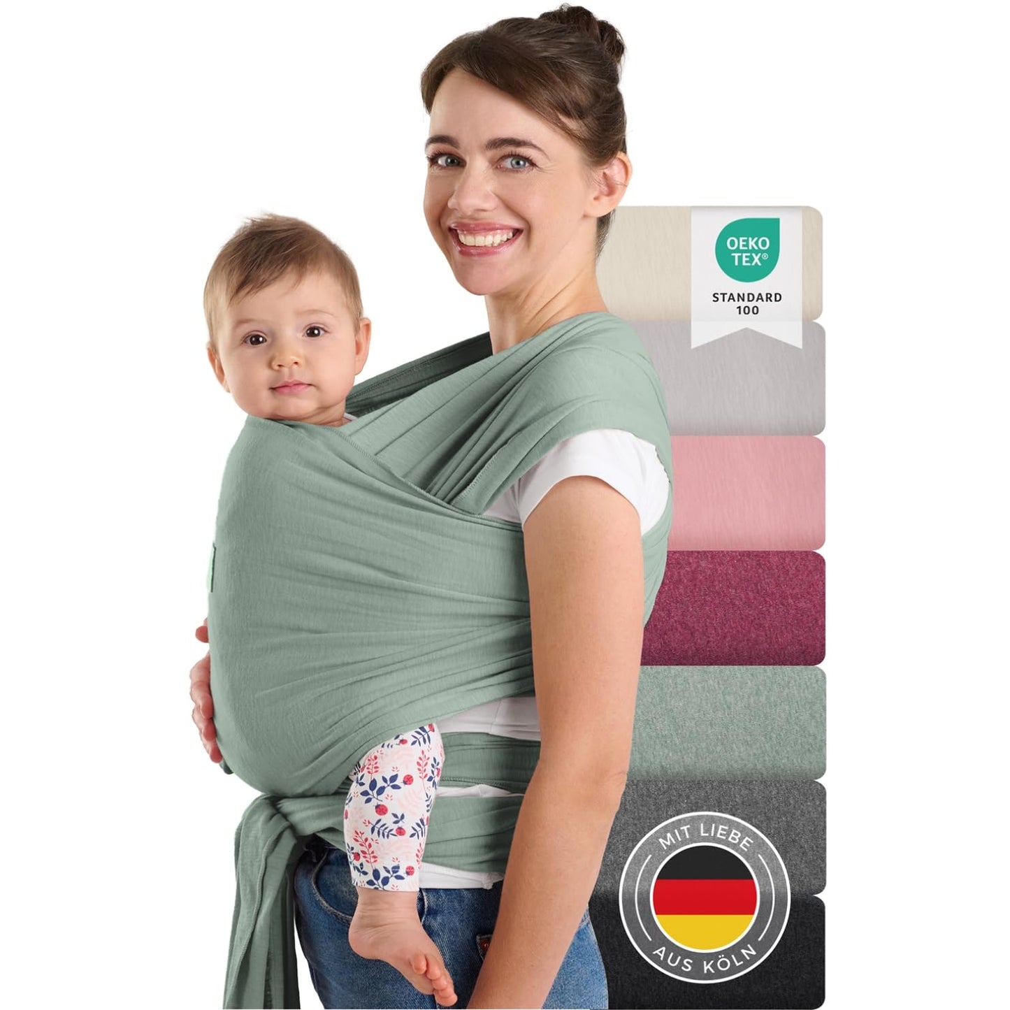 Tragetuch für Neugeborene, grün