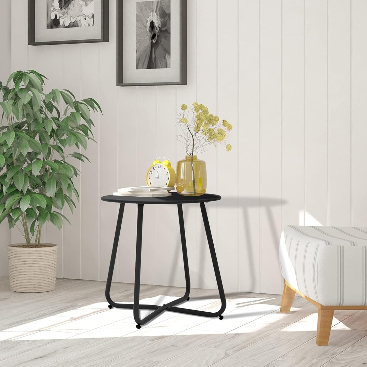 Runder Beistelltisch, Ø 45x45H cm Schwarz