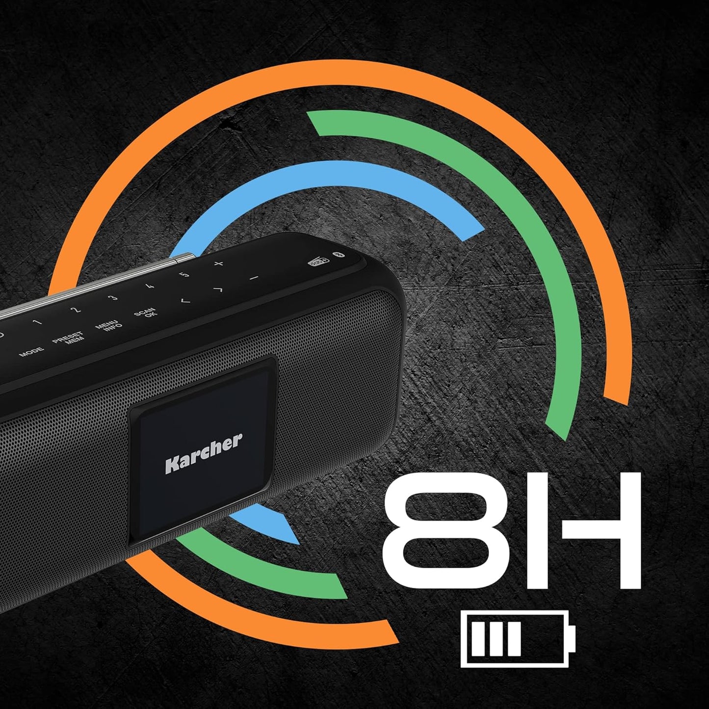 DAB Go - Tragbarer Bluetooth Lautsprecher & Digitalradio, Lautsprecher