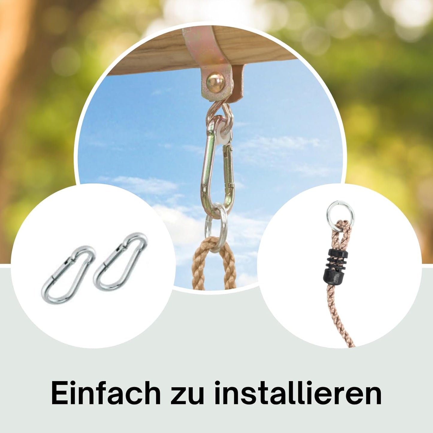 Schaukelsitz für Kinder, Schwarz