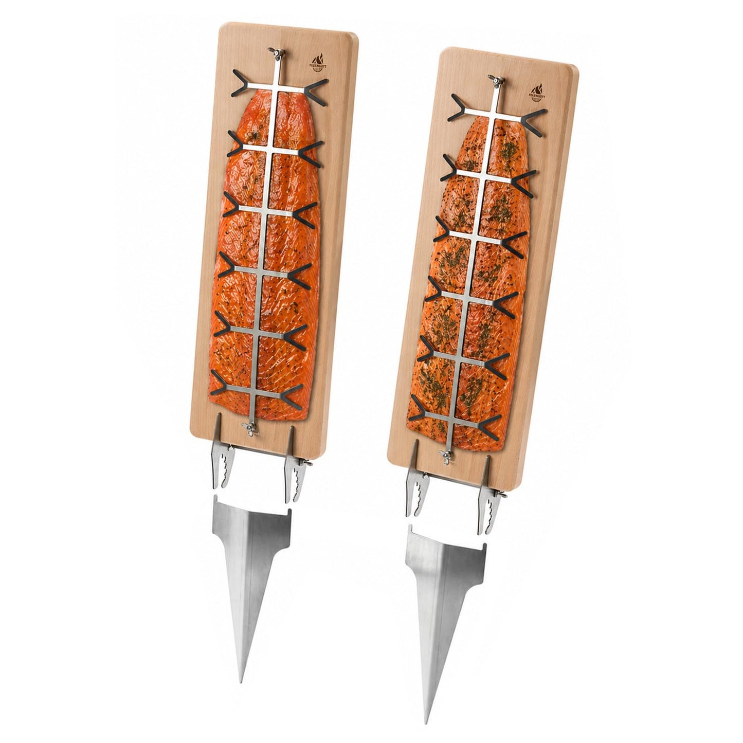 2er-Set Flammlachsbrett, Premium 2er Pack