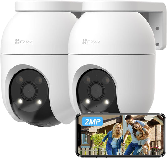 2-teiliges Überwachungskamera Set mit 360° Abdeckung, 2MP-2 Set