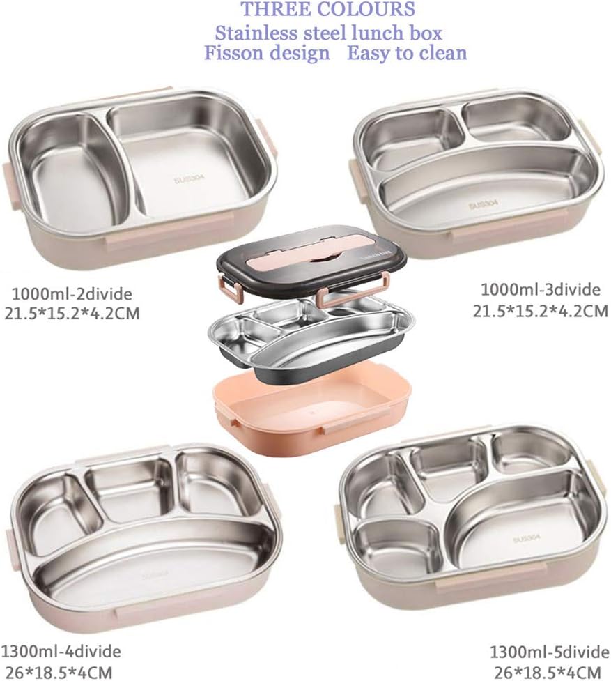 Bento Box, Rosa, 4 Fach