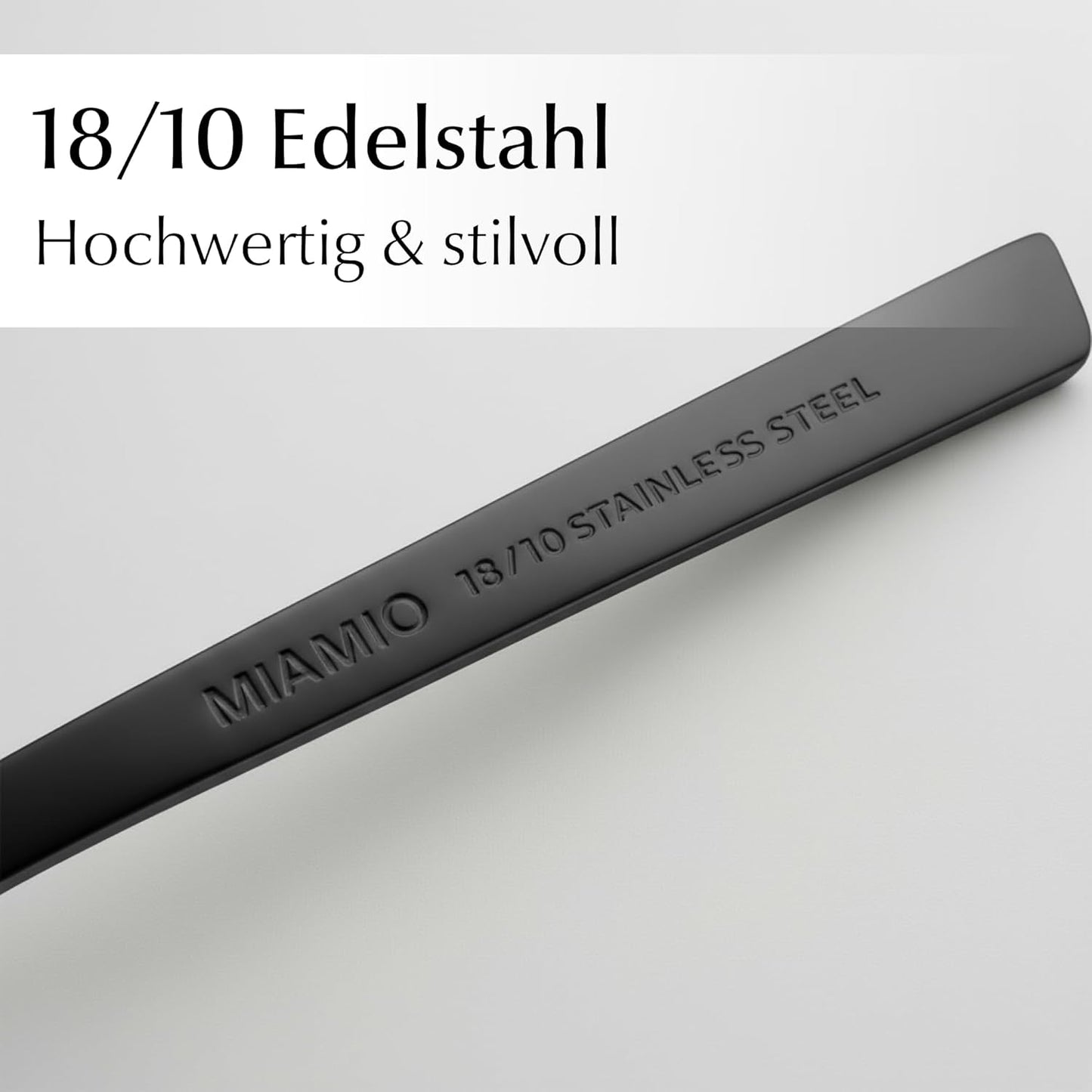 36-teiliges Besteckset, Schwarz 36 teilig