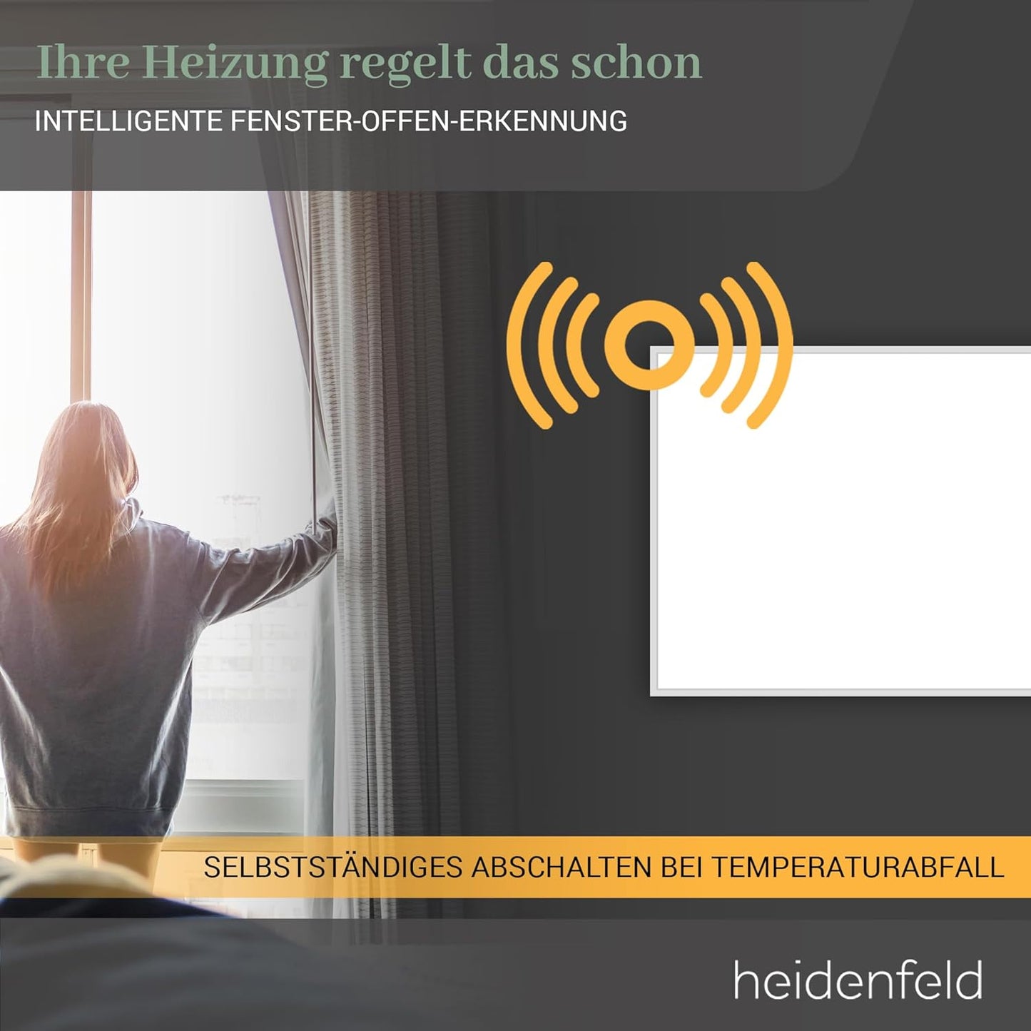 HF-HP110 Infrarotheizung mit Thermostat und App-Steuerung, Hf-hp110 800 Watt