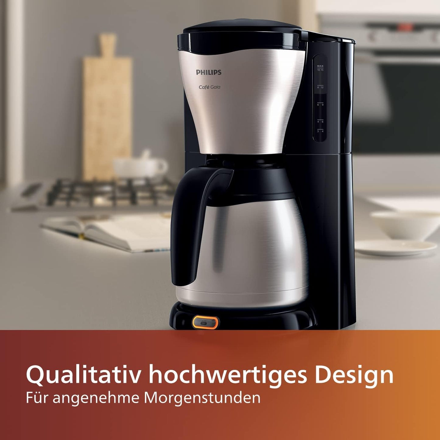 Café Gaia Filterkaffeemaschine, Thermoskanne