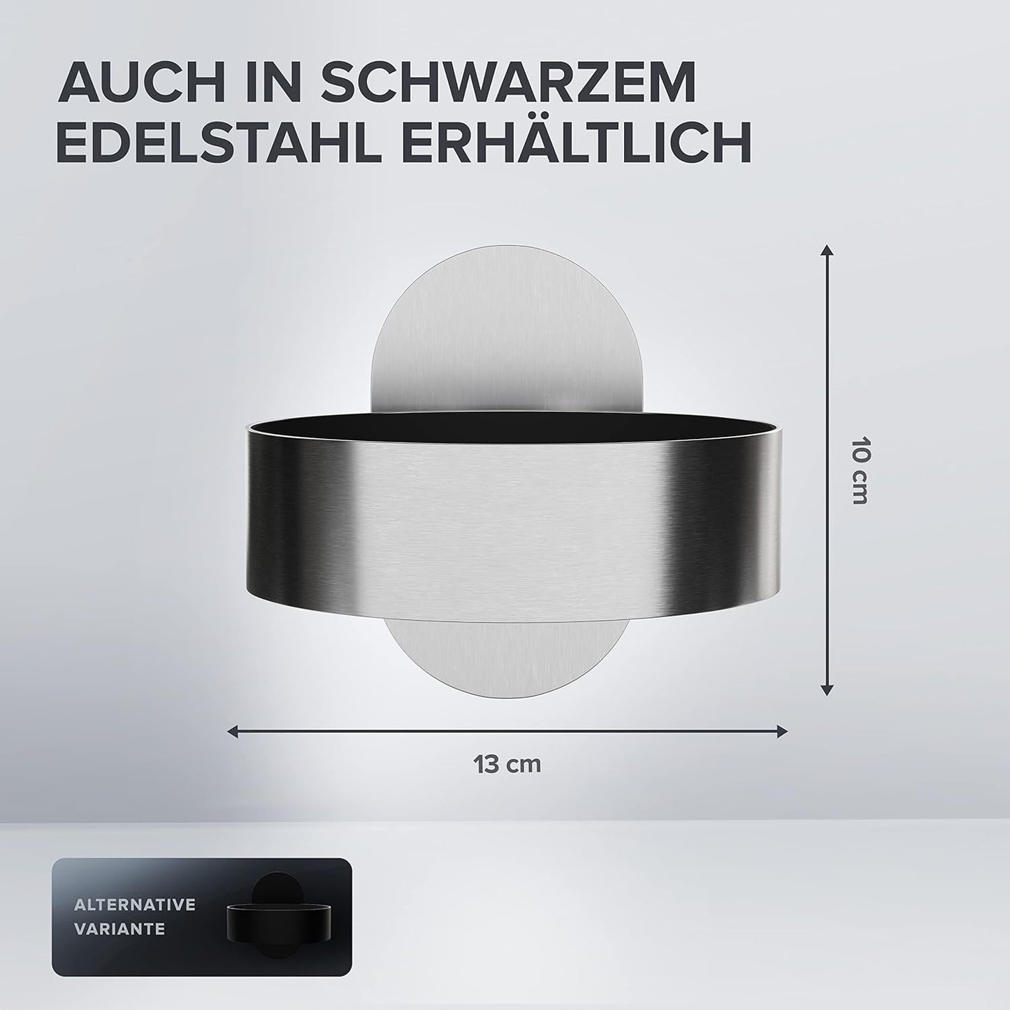 Haartrocknerhalter zur Wandmontage ohne Bohren, Silber Zum Kleben