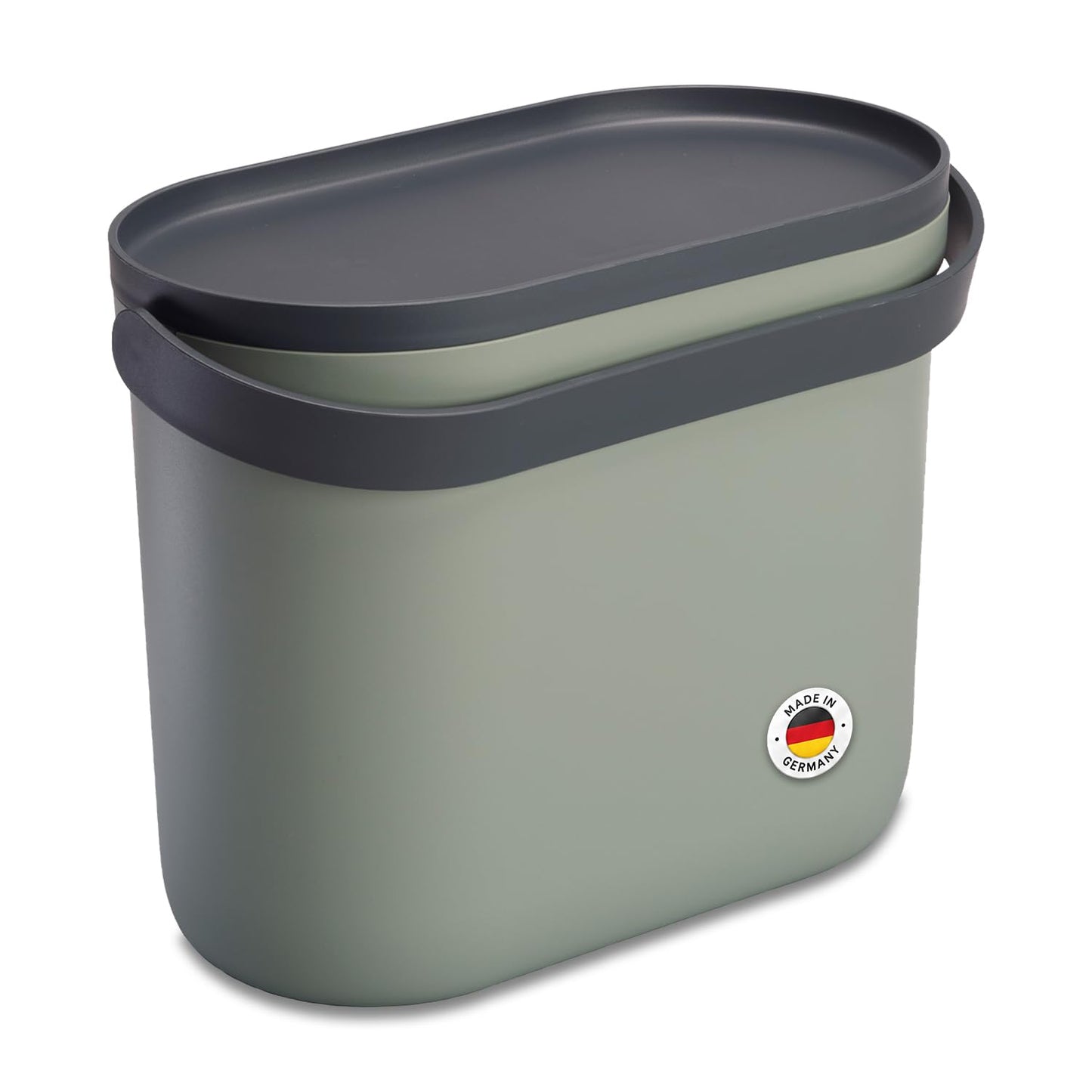 Geruchsdichter Komposteimer mit Innensieb Nova, 8 L Agave / Graphite Grey