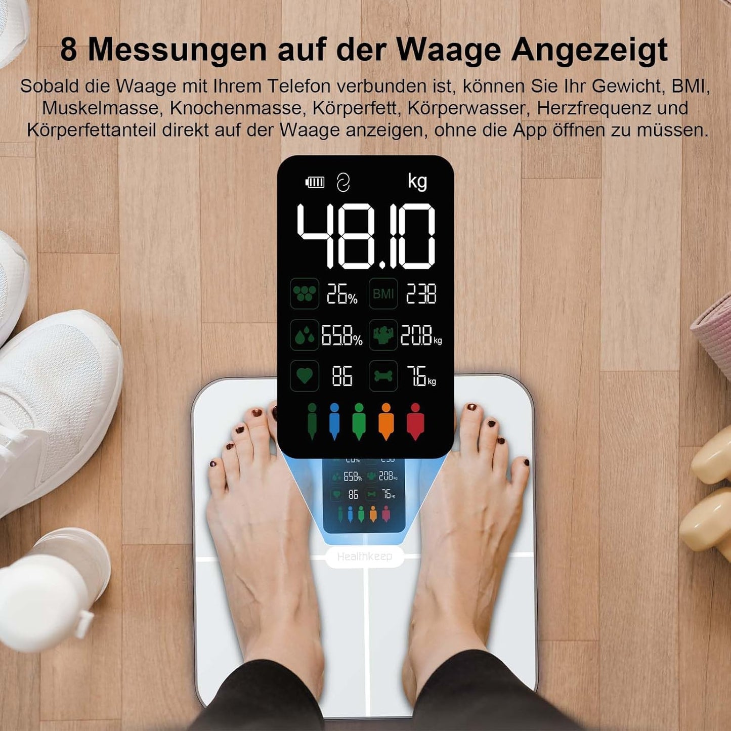 Digitale Körperfettwaage, 280 weiss